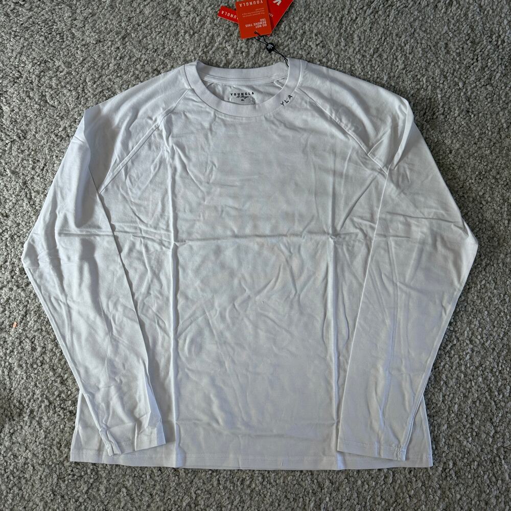 Men's YoungLA 8033 - AeroTech LongSleeves, NWT XL White